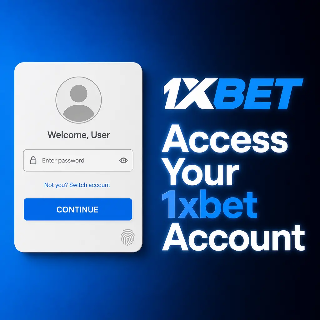 1xbet account login form showing sign-in fields for phone, email, or username with password entry and social login options