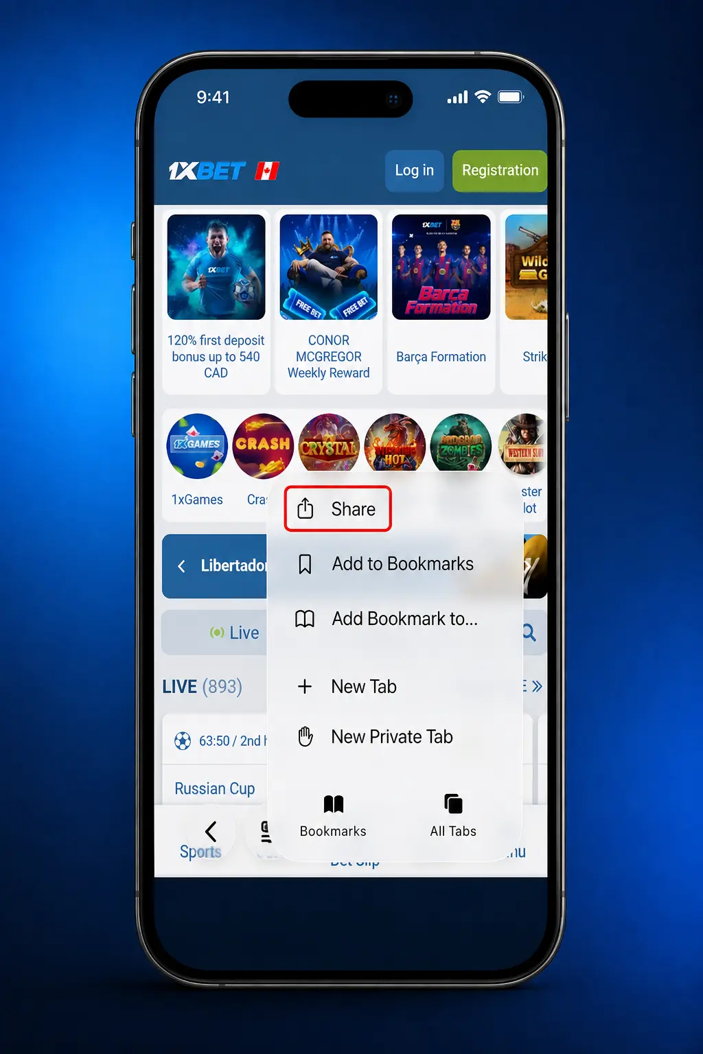 4-step guide to download the 1xbet iOS app from the App Store on iPhone and iPad running iOS 12.0 or higher