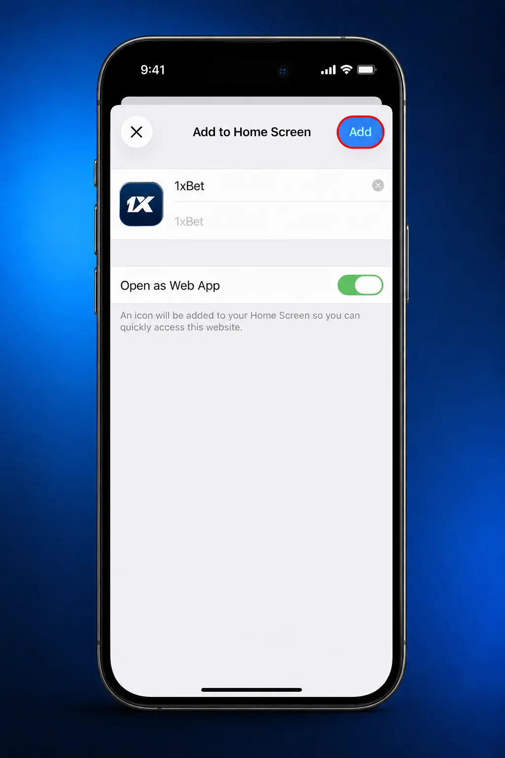 4-step guide to download the 1xbet iOS app from the App Store on iPhone and iPad running iOS 12.0 or higher