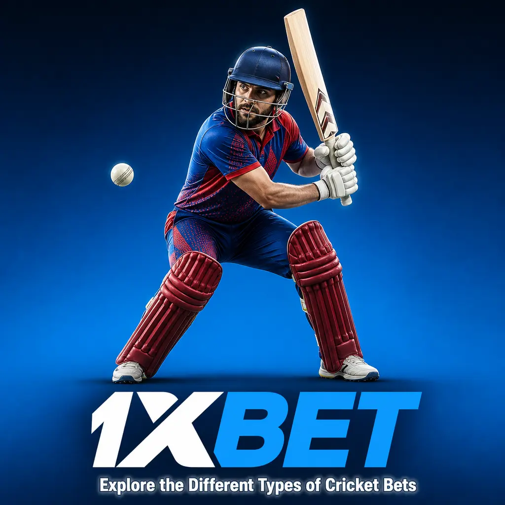 Cricket betting markets on 1xbet: match winner, top batter, top bowler, total runs, handicap, and more.