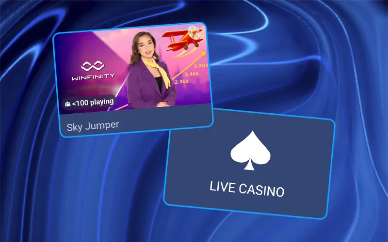 Join real dealer tables from anywhere using the live casino in the app at 1xBet.