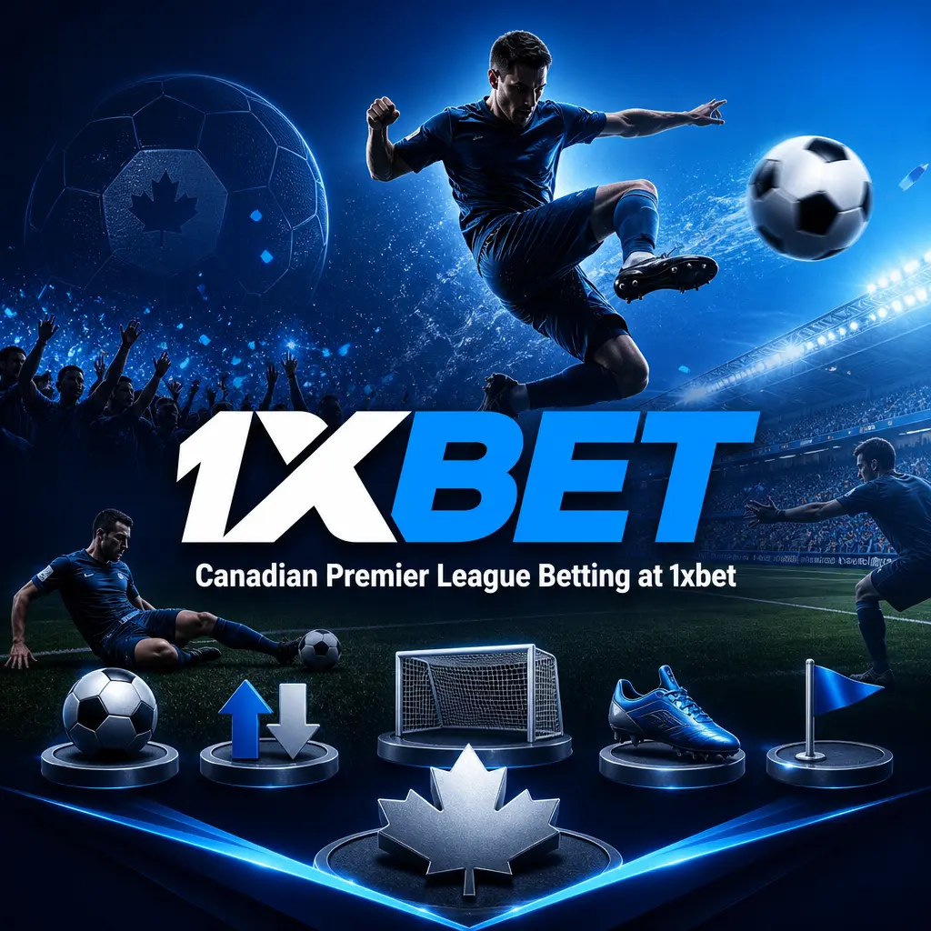 Canadian Premier League betting odds at 1xbet showing match outcomes, over/under goals, BTTS, handicap, and corners markets