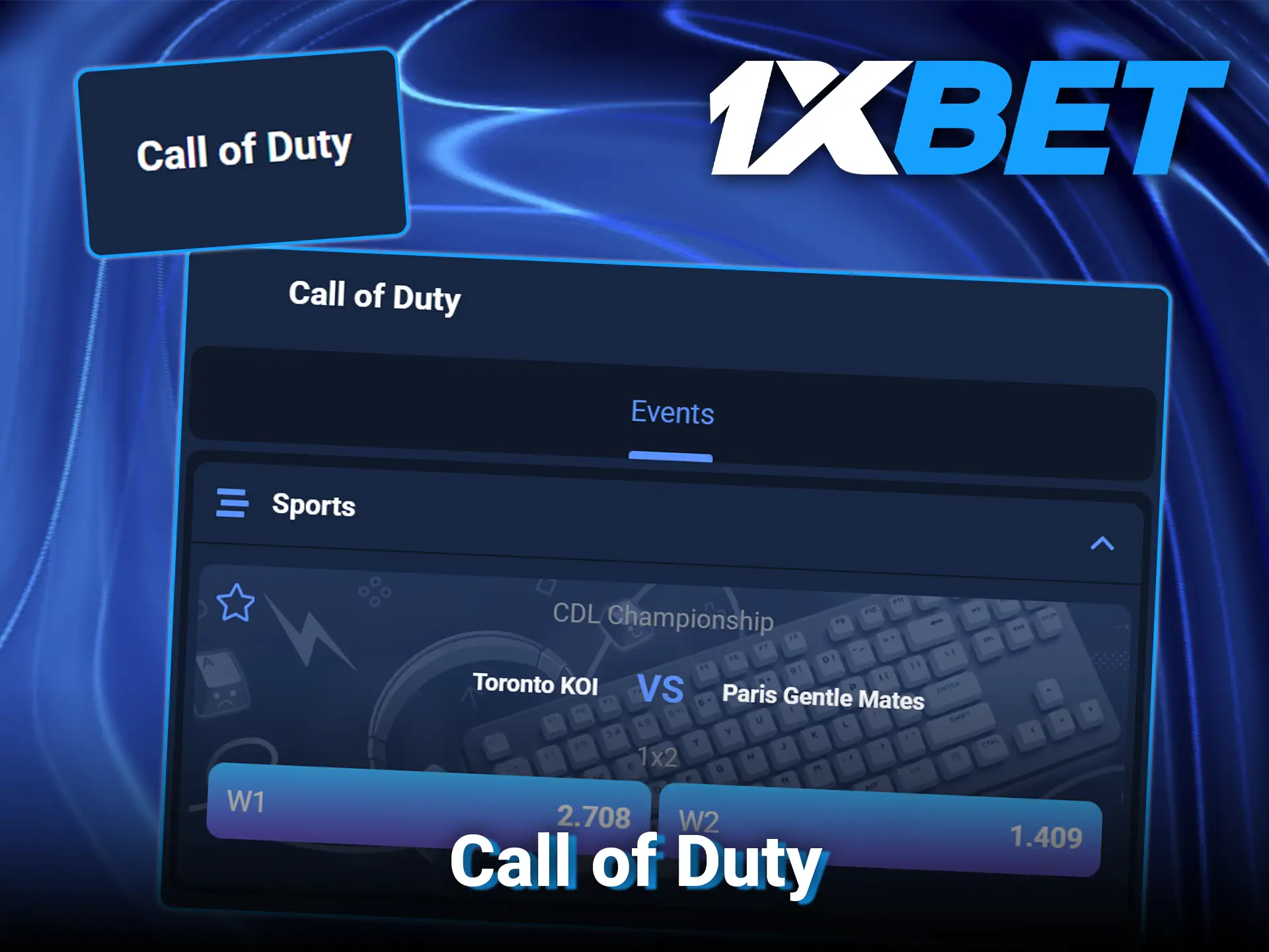 Place competitive wagers on top tournament matches in esports betting Call of Duty at 1xBet.