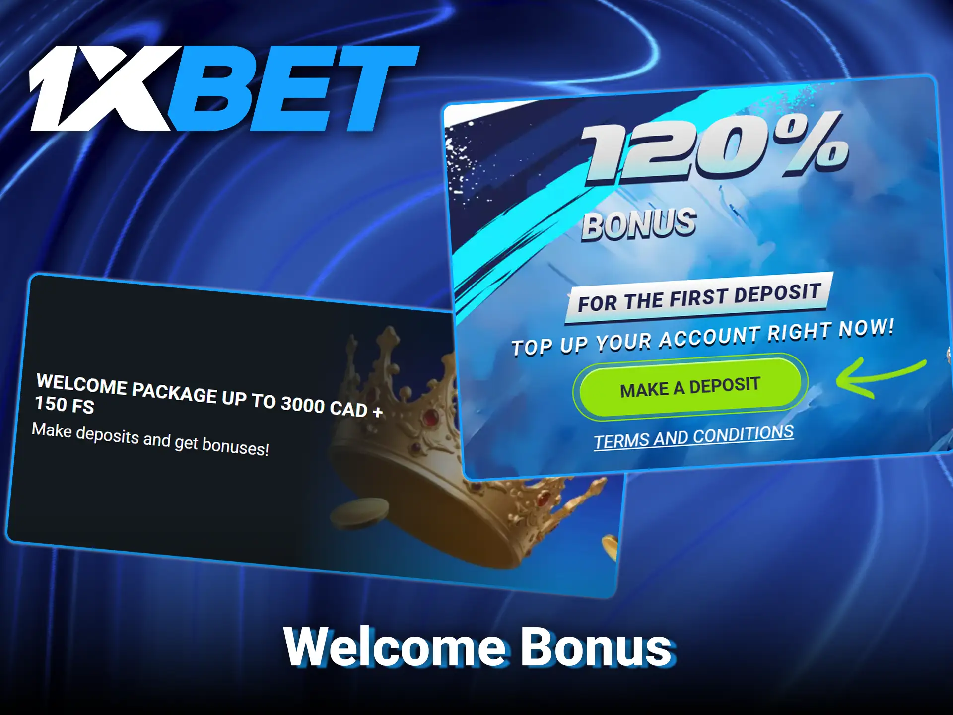 Take advantage of the generous welcome bonus at 1xBet in Canada.